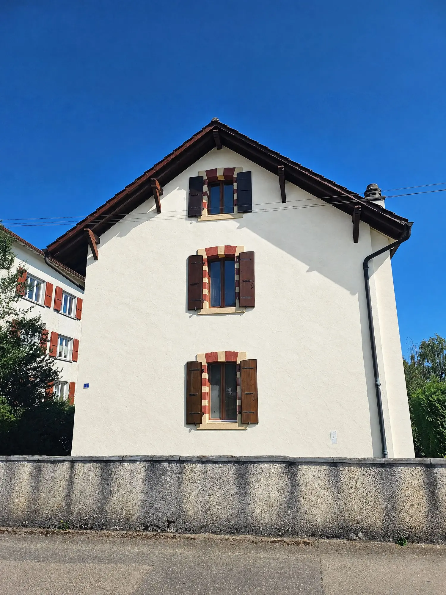 Façade en blanc de chaux