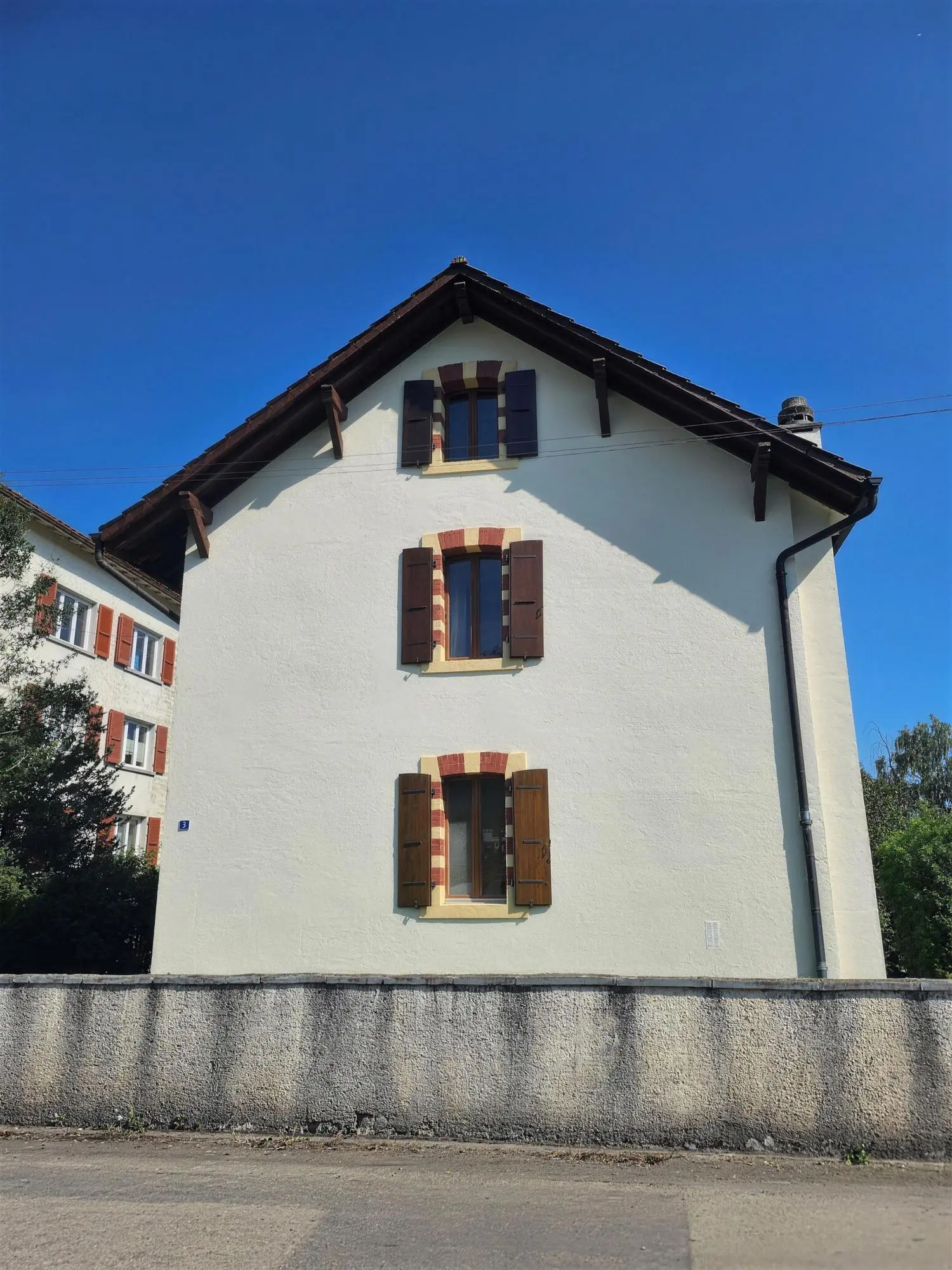 Façade en chaux naturelle